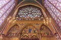 Interior of the Sainte Chapelle, Ile de la Cite in Paris, France Royalty Free Stock Photo