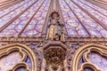 Interior of the Sainte Chapelle, Ile de la Cite in Paris, France Royalty Free Stock Photo