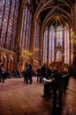 Interior of the Sainte-Chapelle in Paris