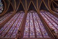 Interior of Sainte-Chapelle, Paris,France Royalty Free Stock Photo