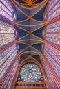 Interior of Sainte-Chapelle in Paris Royalty Free Stock Photo