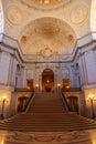 Interior of San Francisco City Hall, one of travel attractions in San Francisco,