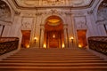 Interior of San Francisco City Hall, one of travel attractions in San Francisco,