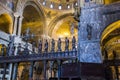 Interior of San Marco, aka Saint Mark Basilica in Venice, Italy