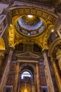 Interior of Sant Peters Basilica in Vatican - Rome Italy Royalty Free Stock Photo