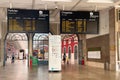 Interior of Santa Apolonia railway station in Lisbon Royalty Free Stock Photo