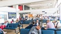 Interior of Santiago de Chile`s Arturo Merino Benitez International Airport The name honors the founder of the Chilean Air Force