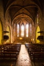 Interior of Sants Maria del Turers church at Banyoles Royalty Free Stock Photo