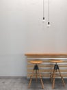 Interior scene with bar stools Royalty Free Stock Photo