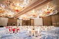 Interior scene of hotel banquet hall - background Royalty Free Stock Photo