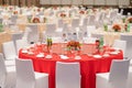Interior scene of hotel banquet hall - background Royalty Free Stock Photo