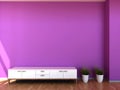 Interior scene in purple colours Royalty Free Stock Photo