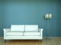 Interior scene sofa with lamp Royalty Free Stock Photo