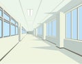 Interior of school or college hall. Royalty Free Stock Photo