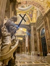 Interior of St Peter basilica in Vatican Rome Royalty Free Stock Photo