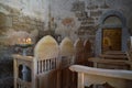 Interior of the Serbian Orthodox monastery Royalty Free Stock Photo