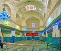 Interior of Shah Nematollah Vali Shrine, Mahan, Iran.