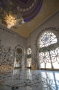 Interior of the Sheikh Zayed Grand Mosque in Abu Dhabi