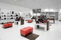 Interior of shoe store in modern european mall Royalty Free Stock Photo