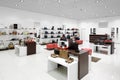 Interior of shoe store in modern european mall Royalty Free Stock Photo