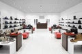 Interior of shoe store in modern european mall Royalty Free Stock Photo