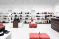 Interior of shoe store in modern european mall Royalty Free Stock Photo