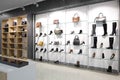 Interior of shoe store in modern european mall Royalty Free Stock Photo