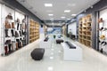 Interior of shoe store in modern european mall Royalty Free Stock Photo