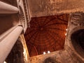 Interior shot of ceiling of ancient famous historical Umayyad Palace , Amman, Jordan. Royalty Free Stock Photo