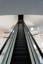 Interior shot of escalators of BMW Museum in Munich Royalty Free Stock Photo