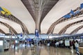 Interior shot inside passenger departure terminal, Kansai International Airport, Osaka, Japan Royalty Free Stock Photo