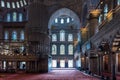 Interior shot of mosque in Istanbul, Turkey.