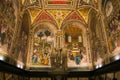 Interior of Siena Cathedral. Piccolomini Library with frescoes painted by Pinturicchio Royalty Free Stock Photo