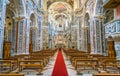 Interior sight in the baroque Church of the GesÃÂ¹ in Palermo. Sicily, Italy.