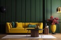interior design modern comfortable home loft lounge decoration decor empty brick. Generative AI.
