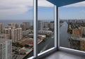 Interior with a simulated view of the Intracoastal