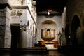 Interior of the small abbey of the Madonna di Canneto, a small town in Molise