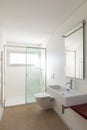 Interior of small bathroom in contemporary house Royalty Free Stock Photo