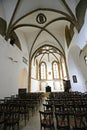 Interior of a small Catholic church Royalty Free Stock Photo