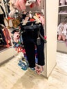 Interior of small children`s clothing store