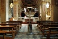 Interior of small church Royalty Free Stock Photo