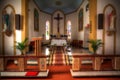 Interior of a Small Church Royalty Free Stock Photo