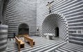 Interior of the small Church of Saint Giovanni Battista from Mongo in Valle Maggia, Ticino, Switzerland Royalty Free Stock Photo