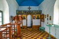 Interior of small Greek Orthodox Church