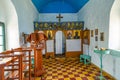 Interior small Greek Orthodox Church Royalty Free Stock Photo