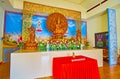 Interior of small hall of Sam Sae Chu Hut Chinese Shrine, Phuket City, Thailand Royalty Free Stock Photo