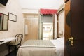 Interior small hotel room milan italy