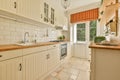 The interior of a small kitchen in white tones Royalty Free Stock Photo