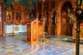 Interior of small orthodox church Royalty Free Stock Photo