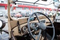 The interior of the Soviet retro car